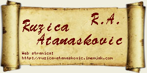 Ružica Atanasković vizit kartica
